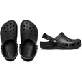 Crocs Classic K Clog Sommerschuh, Hausschuh, Badeschuh mit schwenkbarem Fersenriemchen schwarz 29 EU