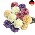 SnailGarden 12 STK Künstliche Hortensien Blumen, 4 Farben Hortensie Seidenblume