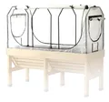 VegTrug® Gewächshausaufsatz Classic - Hochbeet Abdeckung mit Micro-Net-Funktion & PE-Folie - Frühbeet Aufsatz für Pflanzkasten - 179,5x72x90 cm
