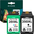 2x Druckerpatronen Tintenpatrone für HP 350 + 351 XL Schwarz Farbe