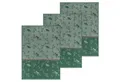 Kracht Geschirrtuch Piepmatz, (Set, 3-tlg., Set), 3er Pack Geschirrtücher (3 Stück), ca. 50 x 70 cm, Halbleinen Jacquard