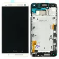 NG-Mobile Displaymodul LCD Display Touchscreen inkl. Frontcover Gehäuse Silber für HTC ONE M7