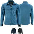 BULLDT Motorradjacke BLD1202 (mit Protektoren) Motorradhemd Jeansjacke Hemd Futter aus Aramid-Kevlar-Fasern blau 52/L