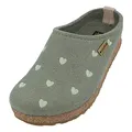 HAFLINGER Grizzly Cuoricini Filzpantoffel Herz Hausschuh Kork (Kiwi 92), Gr 40