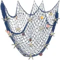 Fischernetz Dekoration 150x200cm Natur Seestern Muschel Mittel