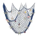 Fischernetz Dekoration 150x200cm Natur Seestern Muschel Mittel