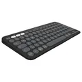 Logitech Pebble Keys 2 K380s, kabellose Multi-Device Bluetooth-Tastatur mit anpassbaren Sondertasten, schlank, mobil, Easy-Switch - Windows, macOS, iPadOS, Android, ChromeOS, Deutsches QWERTZ,Graphit