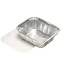 PAPSTAR 14512 Aluschalen, Aluminium, Silber, 10 x 12 x 14.50 cm