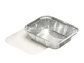 Aluschalen + Einlegedeckel PE-beschichtet eckig 0,5 l aus Aluminium 25 Stück
