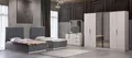 Schlafzimmer Moderne 2x Luxusbetten Nachttisch Kleiderschrank 5tlg.