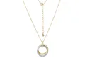Firetti Kette mit Anhänger Schmuck Geschenk Silber 925 Halskette Ankerkette Ringe bicolor, mit Zirkonia (synth)