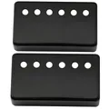 Musiclily 50mm Metall Humbucker Tonabnehmer Kappe Gitarren Hals Pickup Abdeckung Humbucker Covers für Epiphone Les Paul Style E-Gitarre, Schwarz(2 Stück)