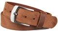 Frentree Ledergürtel aus echtem Büffelleder, MADE IN GERMANY, Gürtel für Damen und Herren, 3,8 cm breit, Braun