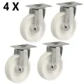 4 x Polyamid Rolle Lenkrolle Transportrolle Schwerlastrolle Ø 100 mm Lenk-Lenk