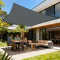 Sonnensegel 3x4m  UV-Schutz Rechteckig Anthrazit für Balkon Terrasse