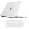 iNeseon Hülle Kompatibel mit 2021-2024 MacBook Pro 14 Zoll M4 M3 M2 M1 Pro/Max A3112 A3185 A3401 A2918 A2992 A2779 A2442, Plastik Hartschale Schutzhülle Case und Tastaturschutz, Klar Glänzend