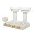 PremiumX Monoblock Quad Doppel LNB DUO 2 SAT Astra Hotbird 4 Teilnehmer 4K 0,1dB