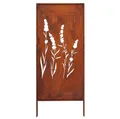 Edelrost Sichtschutz Garten Deko Vier Grashalme 120x50 cm Decorative Abdeckung Rost