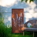EDELROST SICHTSCHUTZ GARTEN DEKO GRASHALME 120x50CM DECORATIVE ABDECKUNG ROST