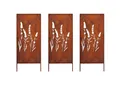 EDELROST SICHTSCHUTZ 3x GARTEN DEKO GRASHALME 120x50CM DECORATIVE ABDECKUNG ROST