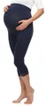 Be Mammy 3/4 Umstandsleggings aus Viskose BE20-161 (Marineblau, XL)