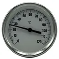 Bimetall Thermometer Zeigerthermometer 0°c Bis 120°c Mit Tauchhülse Heizung Warmwasserspeicher