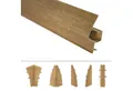Lemal Sockelleiste, PVC Fußleisten 70x50mm mit Kabelkanal - (Außenecke) Laminatleiste Kabelführung Vinyl