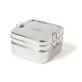 ECO Brotbox Cube Box XL - Brotdose 2 Lagig 1000ml- Lunchbox aus Edelstahl Quadratisch - BPA-frei - spülmaschinenfeste Vesperbox