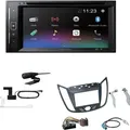 Pioneer AVH-A240DAB Autoradio Bluetooth DAB DVD USB passend für Ford Kuga II Facelift ab 2013 dunkelgrau