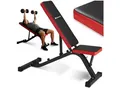 tectake® Hantelbank, mit Schnellverstellung, Sitz 2-fach verstellbar, rutschfest, 116 x 51 x 122 cm