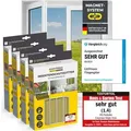 EASYmaxx Insect Protect Magnet-Insektenschutzgitter 4er-Set - bis max. 110x130cm - Schwarz