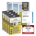 EASYmaxx Insect Protect Fliegengitter Fenster mit Magnetbefestigung | zuschneidbares Moskitonetz | Insektenschutz Fenster bis 110 x 130 cm | Mückenschutz Magnet - leichte Montage [4 Stück]