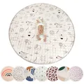 Gesteppte Krabbeldecke Baby 150cm, Safari Tiere– extra dicke 1,5cm weiche Baby K