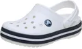 Crocs Crocband Clog, Weiß/Marineblau, Größe 37, Weiß Marineblau, 4 UK Child