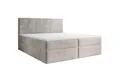Luxusbetten24 Boxspringbett Boxspringbett Aurelia Cord 180x200 mit Stauraum | Bezug: Cord | Farbe: Beige | Härtegrad: