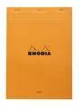 Rhodia 18000C - Notizblock (geheftet, mikroperforiert, blanko, DIN A4, 80 g, 21 x 29,7 cm, 80 Blatt) 1 Stück orange