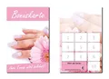 250 Stück Bonuskarten Nagelstudio Rosa Nägel Wellness Kosmetik (BOK-421) mit 10 Stempelfeldern Treuekarten Massage Beauty