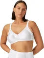 Naturana® Minimizer BH ohne Bügel [Cup B-G] I Maximaler Halt Dank durchdachter Schnittführung & Breiten Trägern I BH Minimizer für eine optisch kleinere Cupgröße 90 Weiss F