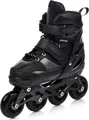 meteor ROX Inlineskates Kinder Inliner Rollschuhe Roller Blades Quad Skates Kinder Inlineskates S 30-33 schwarz