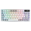 ROG Azoth White RGB Gaming Tastatur mit 75% Layout - kabellose RGB Gaming Tastatur im Layout 75% mit Bluetooth und einem OLED Display zum ablesen