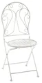Kobolo Metallstuhl Gartenstuhl Klappstuhl Deko Stuhl Metall cream - Garden Chair Balkonmöbel Balkonstuhl Möbel Bistro Dining Design Modern Deko Deco