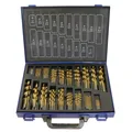 HSS-Spiralbohrerkasette 170-tlg. titan Sortiment DIN338 Metallbohrer Bohrer Set