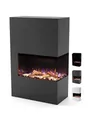 GLOW FIRE Elektrokamin LED E-Motion 3D - Portia, täuschend echte Flamme mit Heizung, 3 Dekorationen