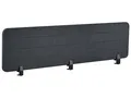 Schreibtisch Trennwand Akustik dunkelgrau 180 x 40 cm Befestigungsklammern Ziggy