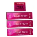 Wella Color Touch Plus 3 x 60 ml 77/03 mittelblond intensiv natur gold Intensivt