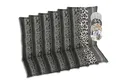 GO-DE Textil Bequeme und attraktive Polsterauflagen für Hochlehner-Gartenstühle (6er-Set, Leopard anthrazit, Hochlehner)