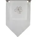 EXPERIENCE Kuvertstore Scheibengardine Küchengardine Bistrogardine 2230 Grau Braun Weiß Stickerei (1 St), Stangendurchzug, halbtransparent, Voile, Doppelstoff braun|grau 90 cm x 90 cm