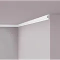 NOEL & MARQUET NMC T4 NOMASTYL Wand- und Friesleiste Zierleiste Eckleiste Stuckleiste 2 m 200 cm x 2 cm x 3 cm Weiß