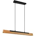 Trio Leuchten Led-Hängeleuchte Kerala, Braun, Schwarz, Holz, Metall, 8.5x150x90 cm, 4-fach schaltbar, Lampen & Leuchten, Innenbeleuchtung, Hängelampen, Esstischlampen