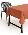 texpot Tischdecke 160 cm rund Terrakotta Leinenoptik Lotuseffekt Fleckschutz Bügelfrei Tischtuch